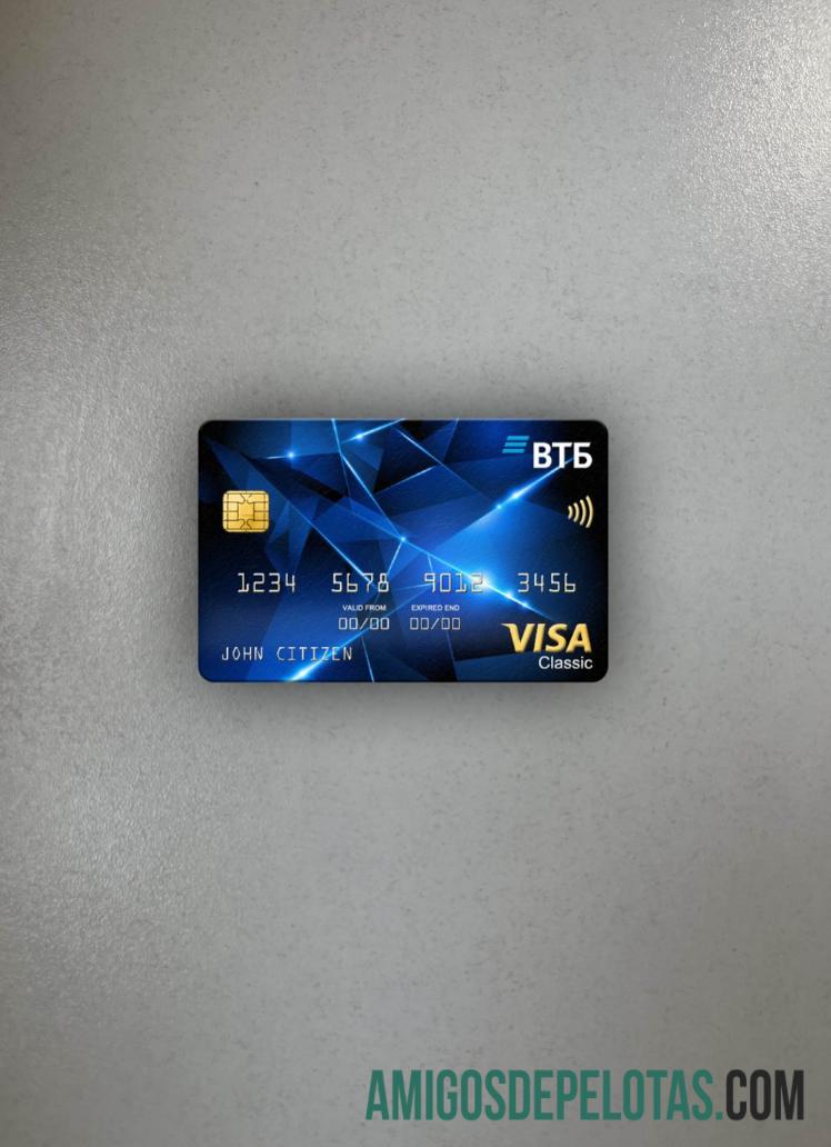 Rússia VTB Bank Visa Classic Cartão Photolook Frente modelo